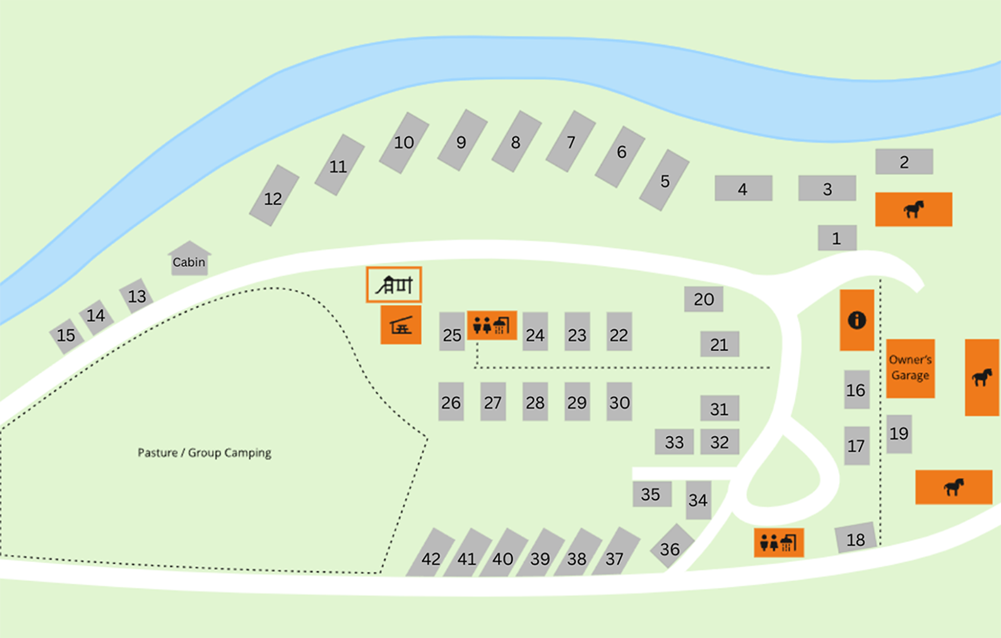 Camping East Fork Campground and Horse Hotel Durbin, West Virginia